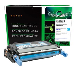 Clover Remanufactured Toner Cartridge Replacement for HP Q5951A (HP 643A) | Cyan