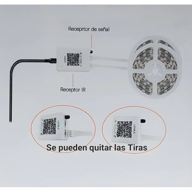 Tira Led 20m Bluetooth Rgb App Control Musica Calidad