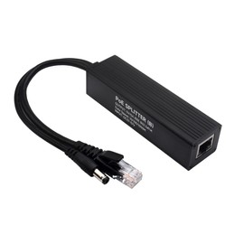 Industrial Gigabit PoE Splitter for Raspberry Pi 5 4B 3B+ or 5V-Powered Network Camera Devices, Onboard MPS Control Chip, 802.3af/at-Compliant 37V ~ 57V Input, 5V 5A Output, DC Power Output Port