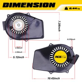 Aceup Energy Pull Start Assembly Recoil Starter Replacement Compatible with Powersmart Pulsar 2HP Handhled Gasoline Generator 63CC 64CC 69CC 71CC 66619 60338 69381
