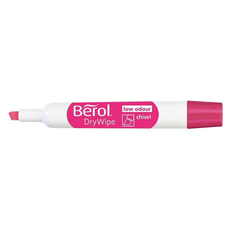 Berol Dry Wipe Whiteboard Marker Pens Chisel Tip Assorted Colours