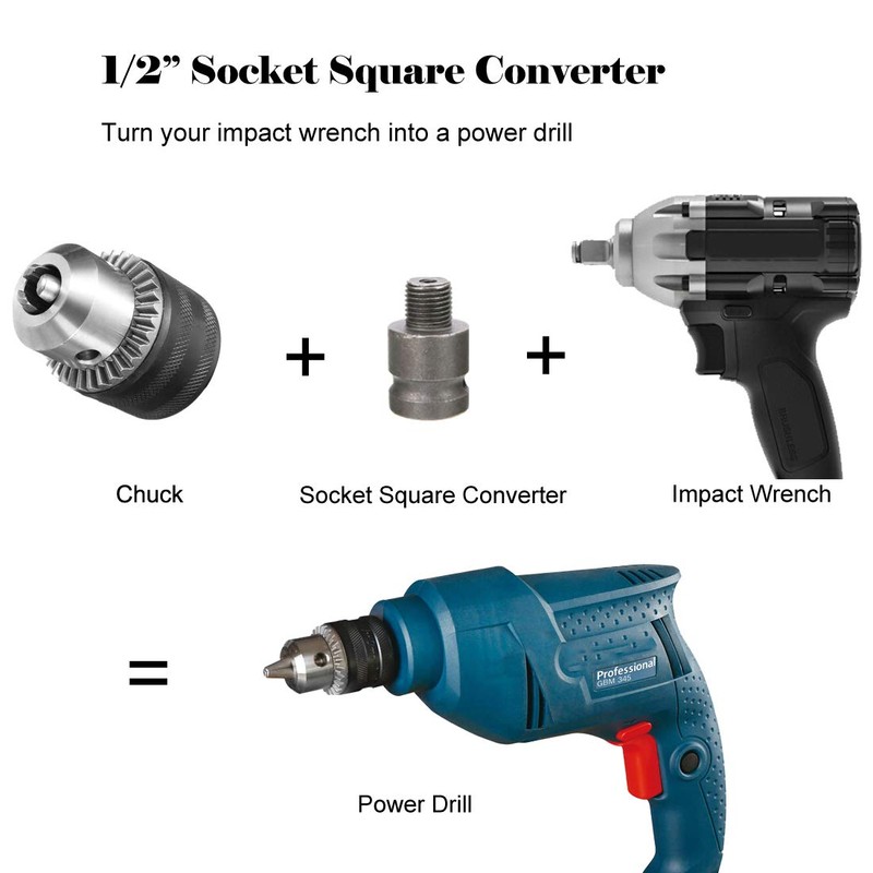 Hymnorq 1/2-20UNF Keyed Drill Chuck 3-16mm Clamping Range with SDS-plus