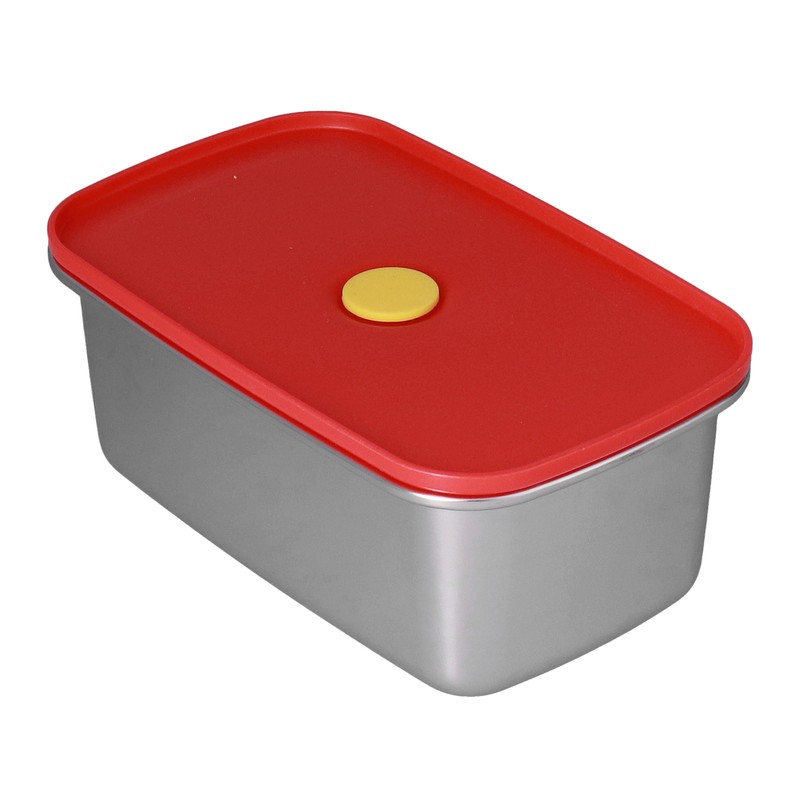 Lunch Box Red Non Pollution Good Sealing Lightweight Easily Clean