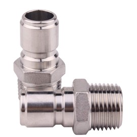 DERNORD Stainless Steel Male Quick Disconnect MPT 1/2" Homebrewing Connector Sanitary Fitting Pack of 2