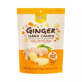 Ginger Prince of Peace Ginger Hard Candy 4oz Filled Ginger Burst, Made with Real Ginger - Pack of 5