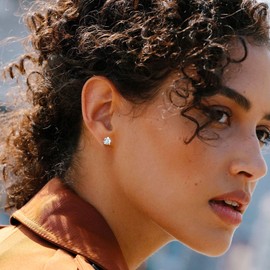 ChicSilver Sterling Silver Initial Earrings | Z Initial Earrings | Tiny Cubic Zirconia Stud Earrings for Women (Initial Z)