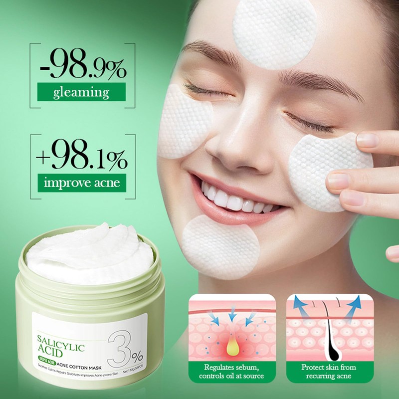 3% Salicylic Acid Face Pads - Exfoliating Face pads for
