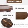 Round Decorative Tray Wood Bathroom Counter Organizer Farmhouse Kitchen Decor