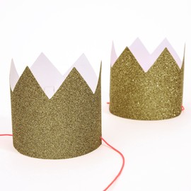 Meri Meri Gold Mini Glittered Crowns, 1 EA