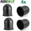 AGRISHOP 4x Tow Bar Ball Cover Black Plastic Φ50mm Trailer