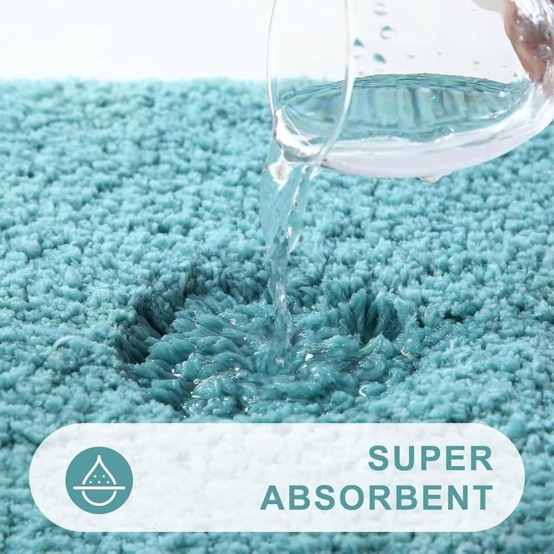 smiry Microfiber Bath Mat 50 x 75 cm, Non-Slip Super