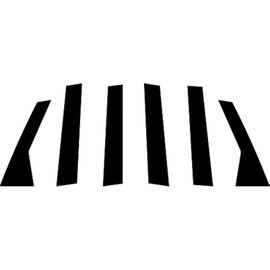 Rvinyl Pillar Post Pre Cut Window Trim Kits in Gloss Black Compatible with Hyundai Veracruz 2007-2012 - Adhesive Backs