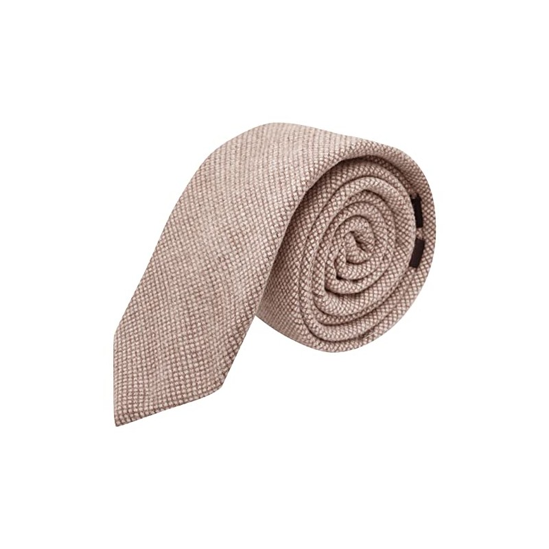 King & Priory Champagne Brown Waffle Tie