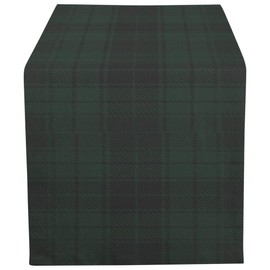 HGOD DESIGNS Tartan Table Runner,Green and Black Scottish Woven Tartan Plaid Pattern Cotton Linen Table Runner Home Decor for Kitchen Dinner Tea Table Cloth Placemat 14"X72"