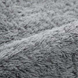 AMEHA Rugs Living Room - Grey Shaggy Area Rugs for Bedroom Anti-Slip - Modern Super Soft Fluffy Thick Pile Rug, Non-Shedding Luxury Decorative, 60x110cm
