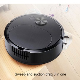 Zerodis Robot Vacuum Cleaner,Rechargeable Sweeping Vacuuming Mopping 3 in 1 Intelligent Sweeping Robot for Hard Floor Flat Ground Marble Tile Wooden Floor