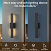 JOKAONOTL Upgraded 23.6in Black Long Modern LED Outdoor Wall Lights