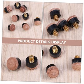 Gatuida 20Pcs Cue Tips Billiard Accessories for Pool Cues Leather Tips for Enhanced Ball Control and Easy Replacement