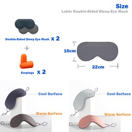 Lokkr Sleep Eye Mask, Double-Sided Dual-Sensory Eye Mask, eye mask for sleeping, Adults and Kids Eye Mask, Suitable for Travel,Work Lunch Break, Night Sleep