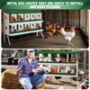 Chicken Nesting Box, 10 Hole Chicken Nesting Box with Legs,