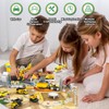 Frontoytall Construction Vehicles Track Set with Excavator, Dump Truck, Wheel
