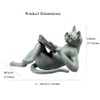 SMRTHMRT Creative and Abstract Animals Statues,Smart & Cute Reading Cat