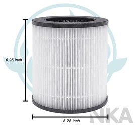 True HEPA Carbon Filter Replacement Compatible with Azeus C8 Air Purifier High CADR, Hisens Air Purifier KJ120, Mooka Air Purifier C10, 2 Pack