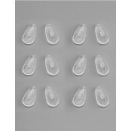 Handwith 6 Pairs Soft Silicone Eyeglass Nose Pads for Oakley Conductor 6/Conductor 8/Savitar, Screw-in Anti-Slip Comfort Fit Eyeglass Nose Piece Nose Guard Replacement Kit Clear