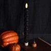 Eywamage Black Skull Flameless Taper Candles with Remote, Flickering Real