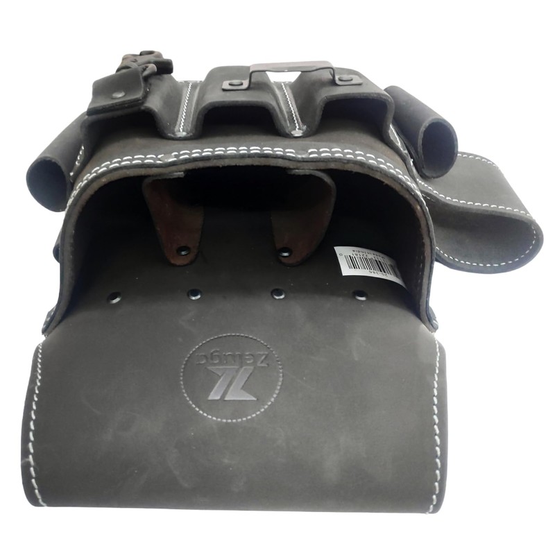 Zeluga 20-386 6 Pocket Nubuck Saddle Leather Electrician Tool Pouch,