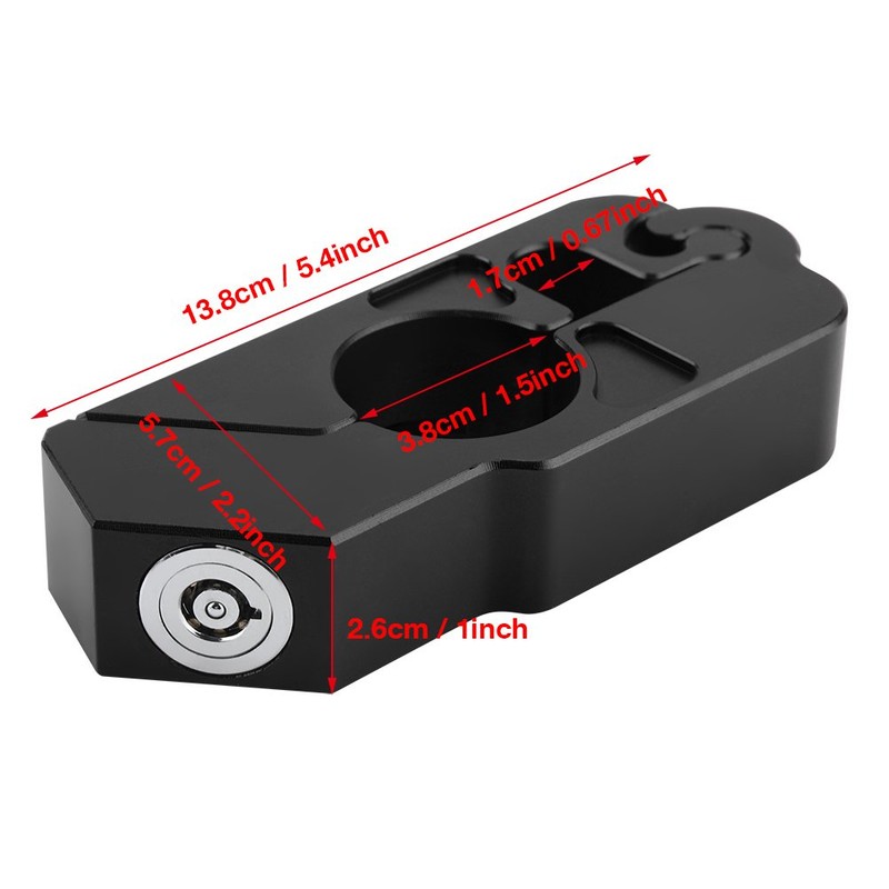 Motorcycle Grip Lock, Universal CNC Aluminium Alloy Motorbike Motorcycle Handlebar