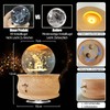 Wholede Crystal Ball Music Box, Wooden Music Box with 360°