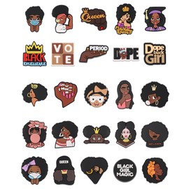 vshougou 25pcs Black Magic Shoe Decoration Charms,Shoe Charms for Teens Unisex Party Birthday Gifts