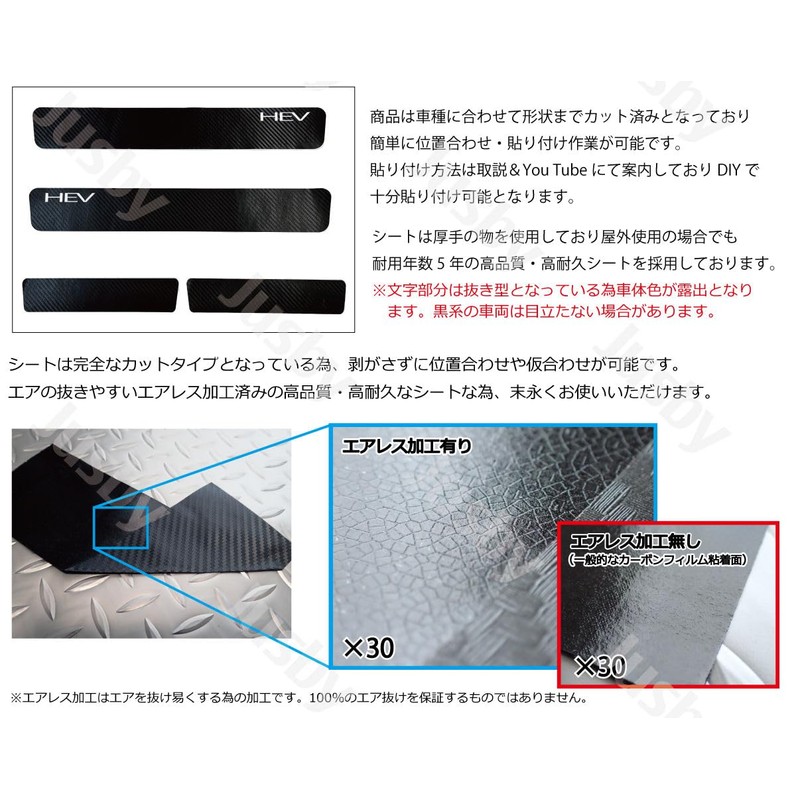 New Prius 60 Series Dedicated Side Step/Side Scuff Plate Carbon