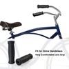 SOLODRIVE Bike Handlebar Grips, Vinyl Leather Grips, Hand-Stitched Beach Cruiser