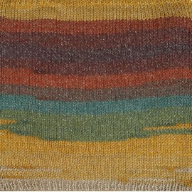 Moonlight Glitter Batik Simli 100 g Knitting Wool for Knitting and Crocheting 20% Wool Metallic Wool Turkish Wool Colour Gradient Wool Glitter Wool (3050 Chestnut Ochre Green)