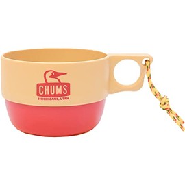 CHUMS Camper Soup Cup, Beige/Red, 11.8 fl oz (350 ml), CH62-1733-B053-00, Diameter 3.7 x Height 2.7 inches (9.3 x 6.9 cm)