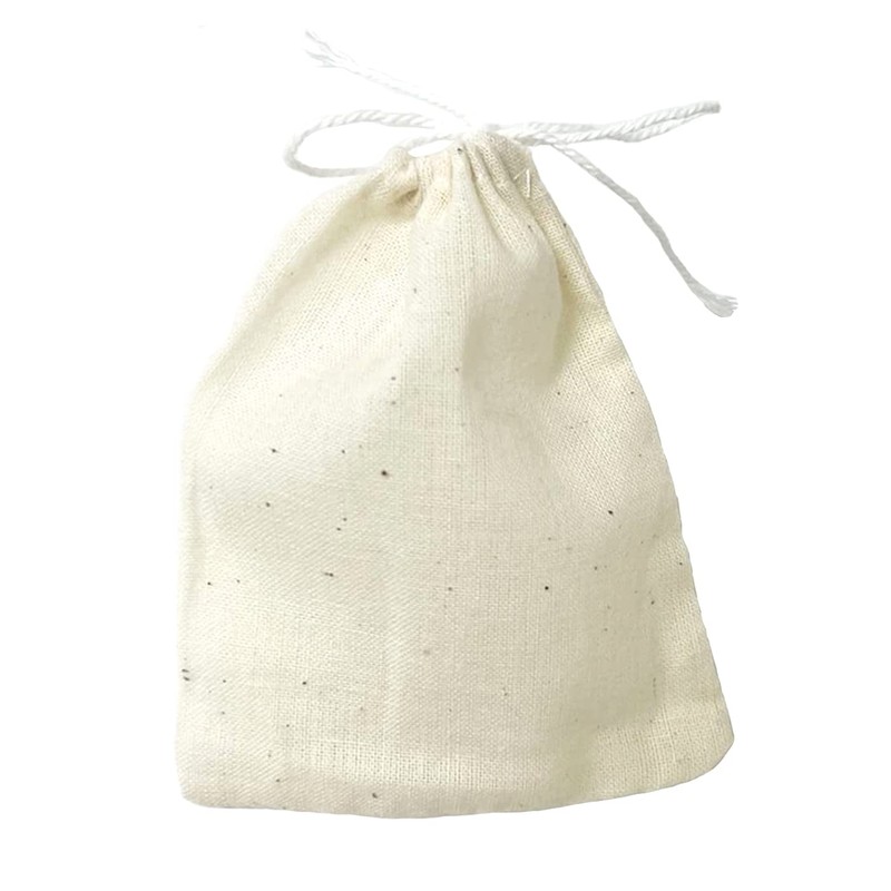 Haobase 20 Pcs Cotton Muslin Bags Drawstring Bags for Tea,