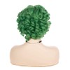 Baruisi Short Curly Green Wigs for Women Synthetic Natural Wavy