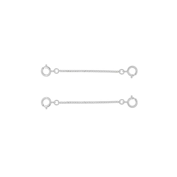 egemmall 2 Sterling Silver Double Spring Ring Connector Extender Safety