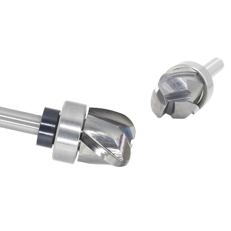 Pattern Flush Trim Router Bit 1/4 Shank, 3-Flute, 1/4" Radius,