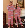 Ekouaer Christmas Matching Onesie for Couples Elk Antler Hooded Zipper