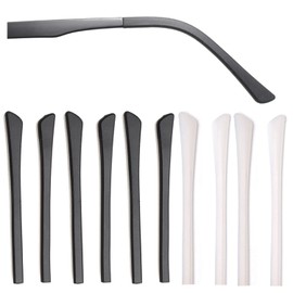 5 Pairs Anti-Slip Silicone Eyeglass End Tips Ear Sock Pieces Tube Eyewear Comfort Replacement Tips for Flat Thin Metal Eyeglass Legs,3Black/2White