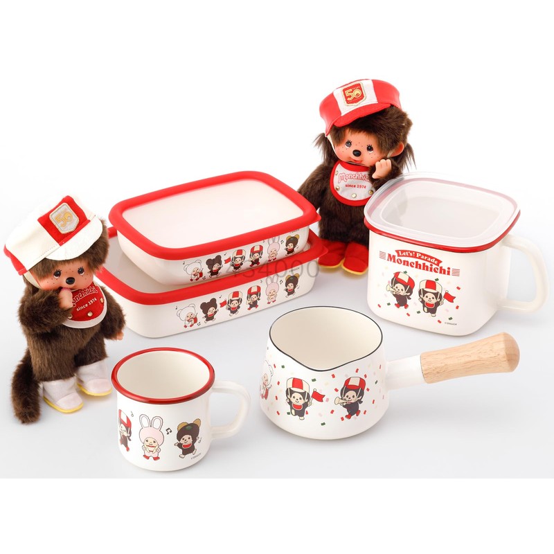 Fuji Hollow Monchhichi Shallow Type Square Container M 0.9L Lets!