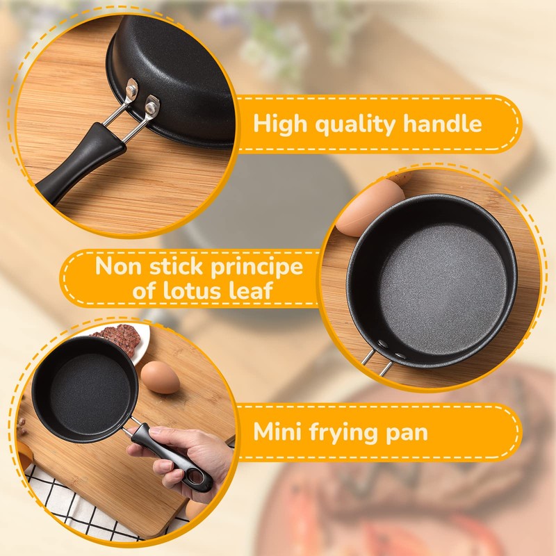 Tessco for you 2 Pieces One Egg Frying Pan, Mini