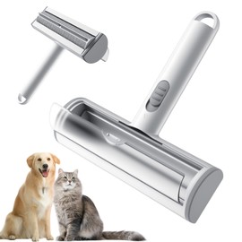 Pet Hair Remover Roller Reusable Dog and Cat Hair Remover Brush Self-Cleaning Pet Fur Lint Removal for Furniture,Carpet,Sofa,Bedding,Furniture Washable White