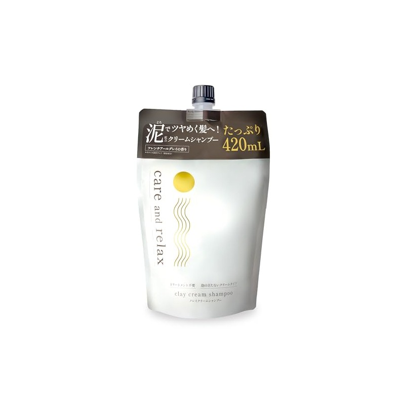 Care and Relax Clay Cream Shampoo Refill, 14.2 fl oz