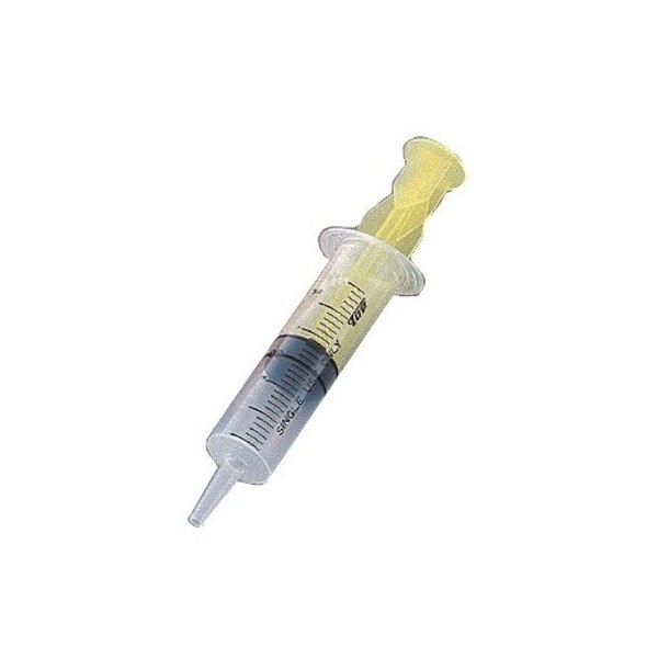 Top Nefeed Syringe, Yellow, 0.7 fl oz (20 ml) (Pack of 25/8-7330-14