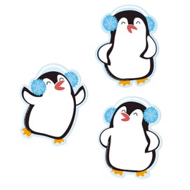 Eureka Penguins Paper Cut-Out Classroom Decorations for Teachers, 36 Pieces