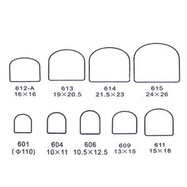 QANYEGN 10 Pair High Heel Tips, TPU Replacement High Heel Tips, Heel Dowels Tips Pin for Heel Shoe Repair (613 Beige 19 x 20.5)